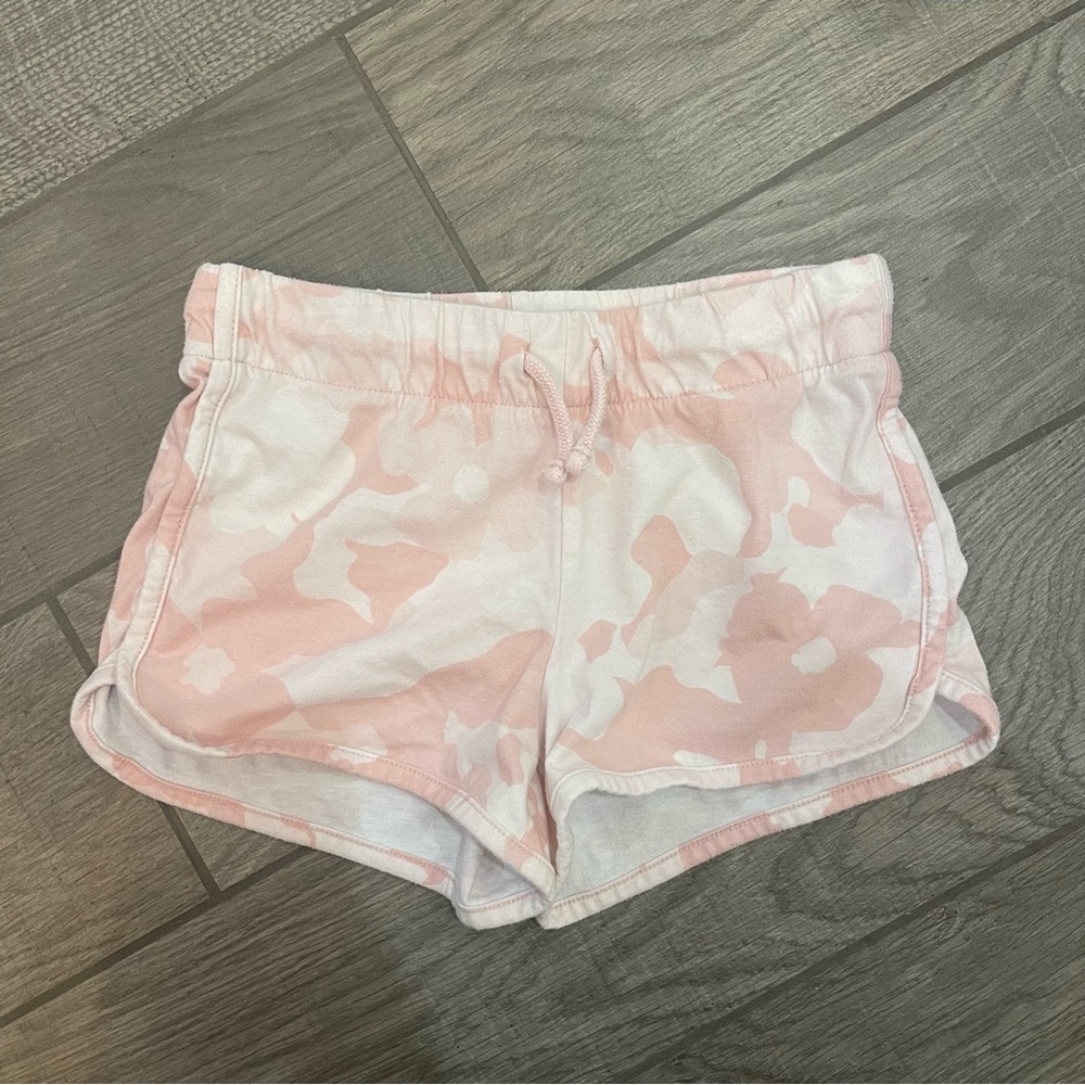 Old Navy Pink Camouflage Lounge Jersey Dolphin-Hem Comfy Shorts